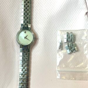 Ladies Mavado Diamond bezel Mother of Pearl watch.